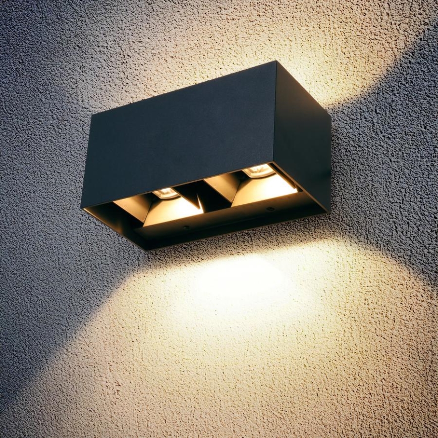 Brilagi - LED zunanja stenska svetilka DOUBLE CUBE LED/12W/230V antracit IP65
