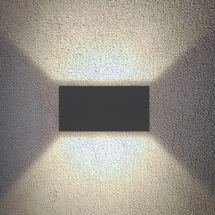 Brilagi - LED zunanja stenska svetilka DOUBLE CUBE LED/12W/230V antracit IP65