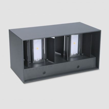 Brilagi - LED zunanja stenska svetilka DOUBLE CUBE LED/12W/230V antracit IP65