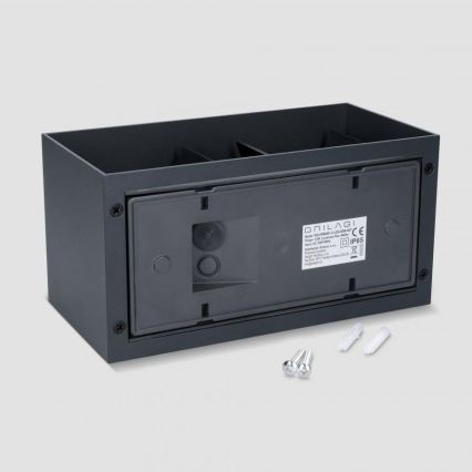 Brilagi - LED zunanja stenska svetilka DOUBLE CUBE LED/12W/230V antracit IP65