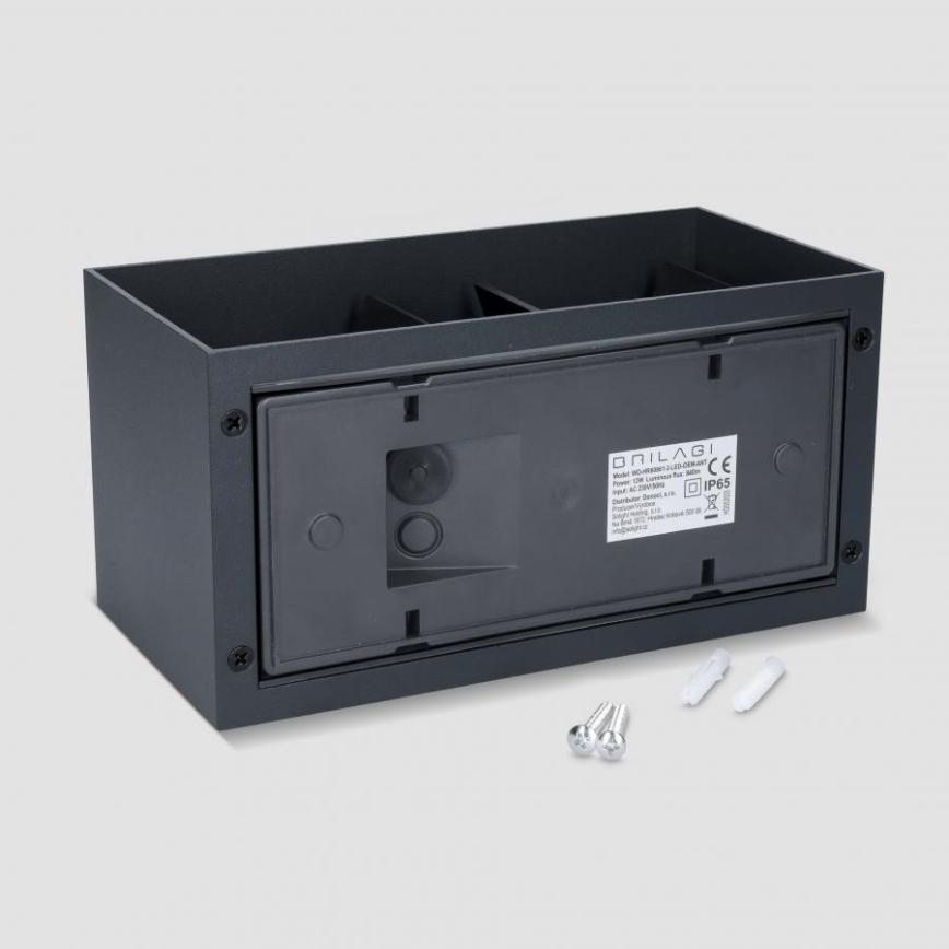 Brilagi - LED zunanja stenska svetilka DOUBLE CUBE LED/12W/230V antracit IP65