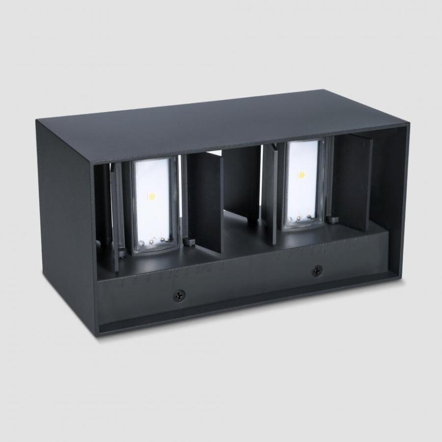 Brilagi - LED zunanja stenska svetilka DOUBLE CUBE LED/12W/230V črna IP65
