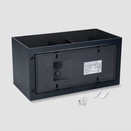 Brilagi - LED zunanja stenska svetilka DOUBLE CUBE LED/12W/230V črna IP65