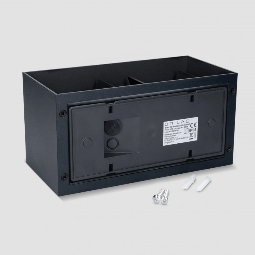 Brilagi - LED zunanja stenska svetilka DOUBLE CUBE LED/12W/230V črna IP65