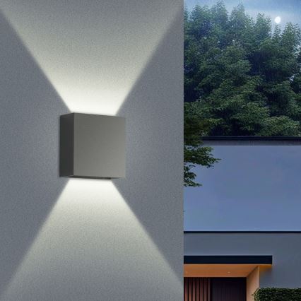 Brilagi - LED zunanja stenska svetilka DOUBLERAY LED/4W/230V antracit IP65