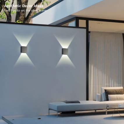 Brilagi - LED zunanja stenska svetilka DOUBLERAY LED/4W/230V antracit IP65
