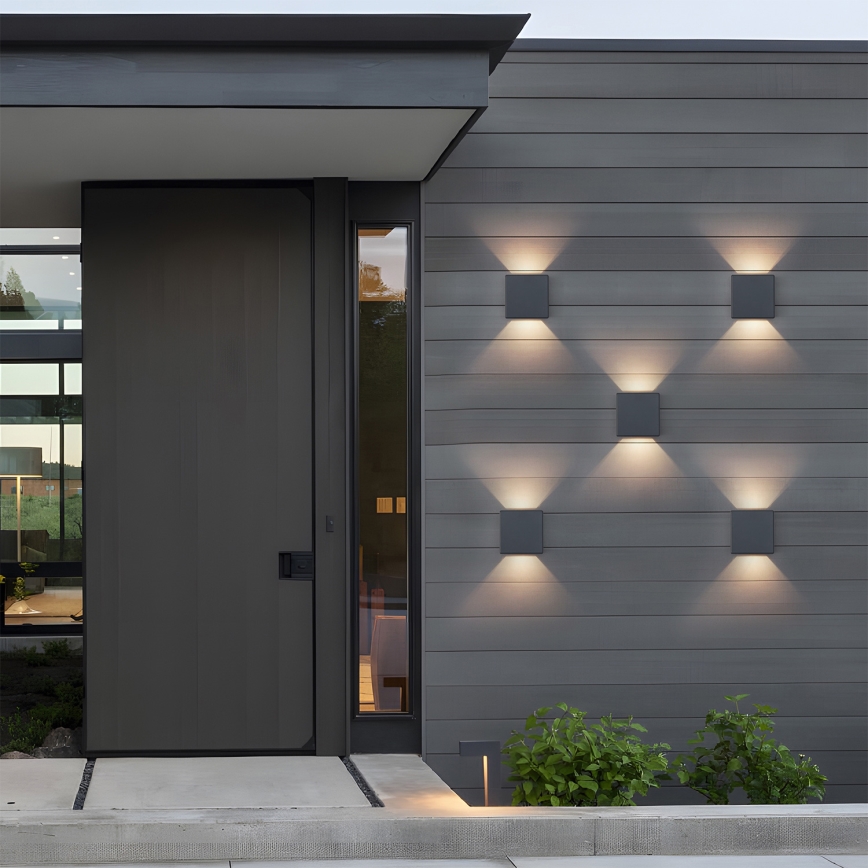 Brilagi - LED zunanja stenska svetilka DOUBLERAY LED/6W/230V antracit IP54