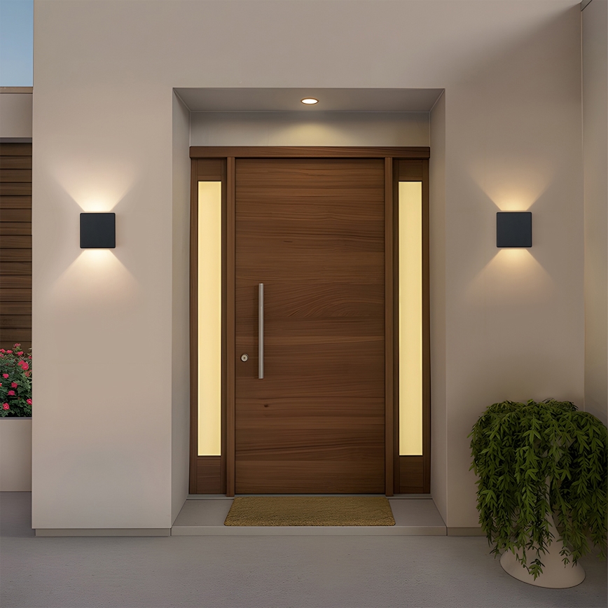 Brilagi - LED zunanja stenska svetilka DOUBLERAY LED/6W/230V črna IP54