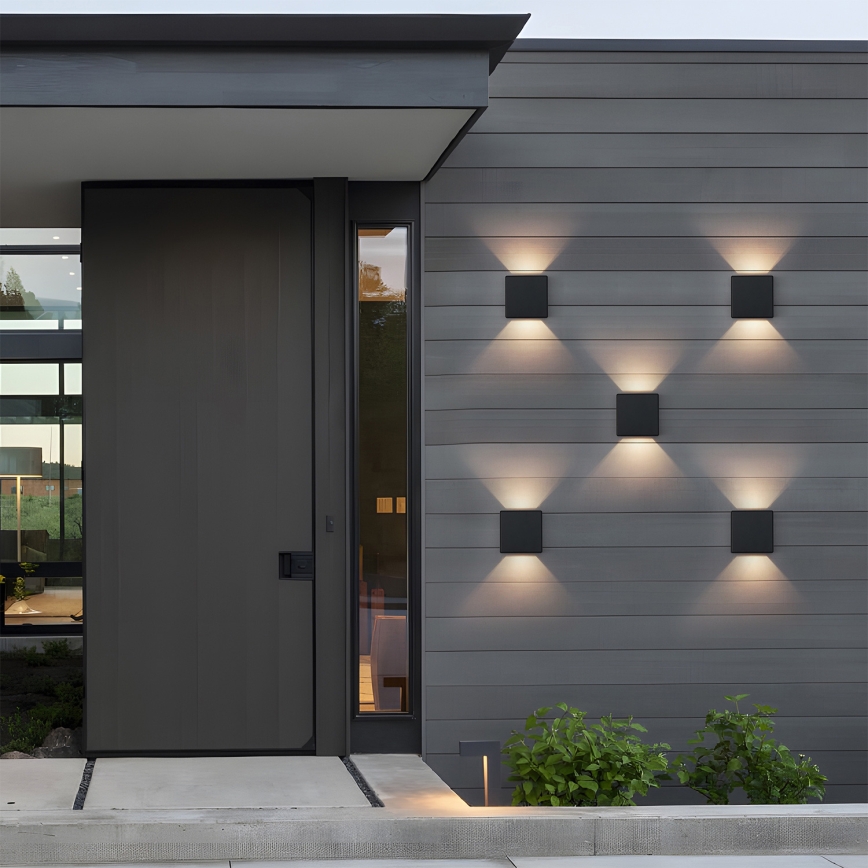 Brilagi - LED zunanja stenska svetilka DOUBLERAY LED/6W/230V črna IP54