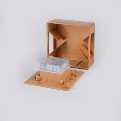 Brilagi - LED zunanja stenska svetilka DOUBLERAY LED/6W/230V lesni dekor IP54