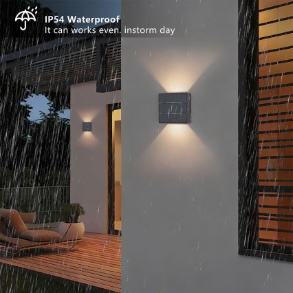 Brilagi -LED zunanja stenska svetilka DOUBLERAY LINE LED/6W/230V antracit IP54