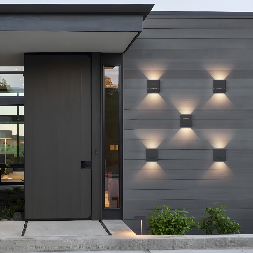 Brilagi -LED zunanja stenska svetilka DOUBLERAY LINE LED/6W/230V antracit IP54