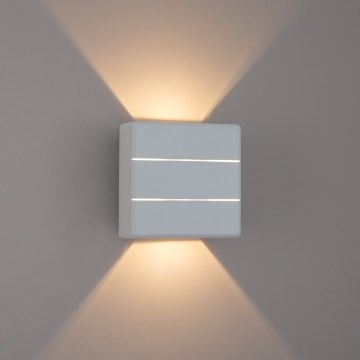 Brilagi - LED zunanja stenska svetilka DOUBLERAY LINE LED/6W/230V bela IP54