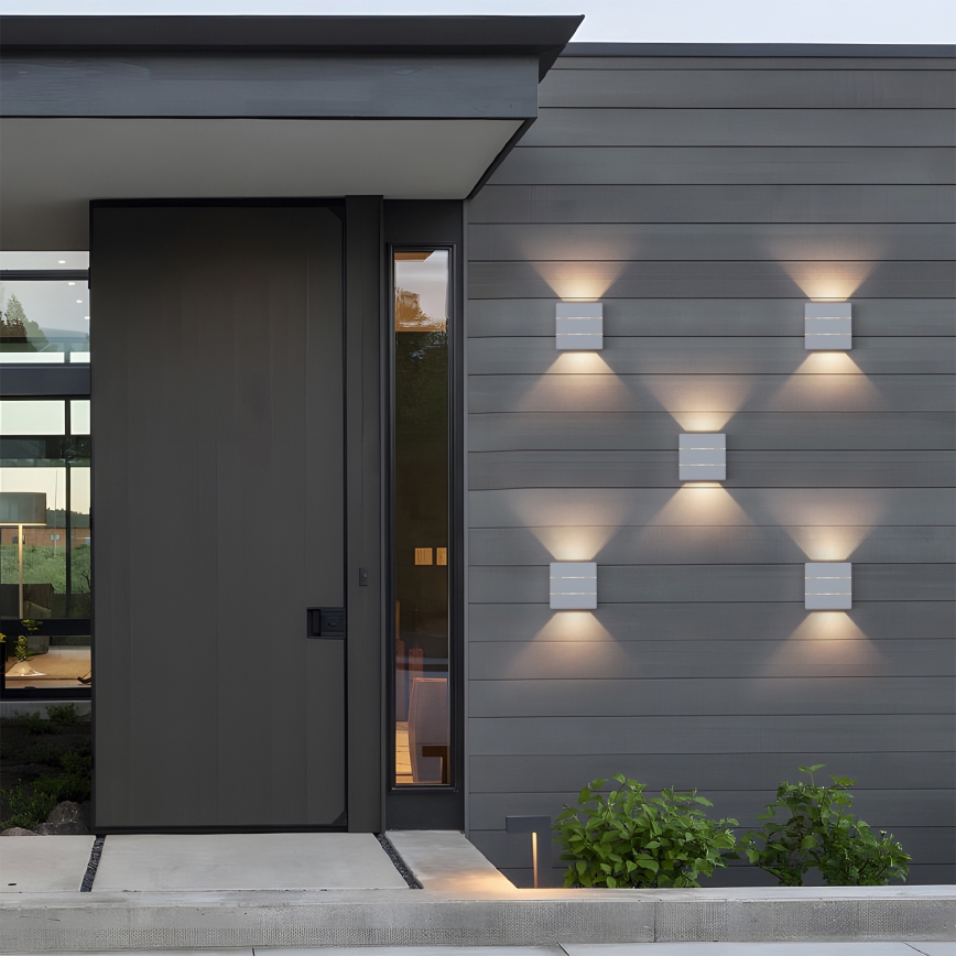 Brilagi - LED zunanja stenska svetilka DOUBLERAY LINE LED/6W/230V bela IP54