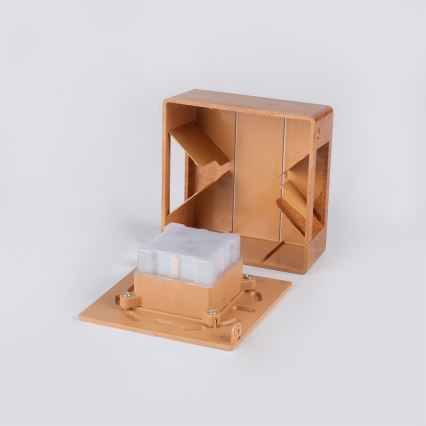 Brilagi -LED Zunanja stenska svetilka DOUBLERAY LINE LED/6W/230V lesni dekor IP54