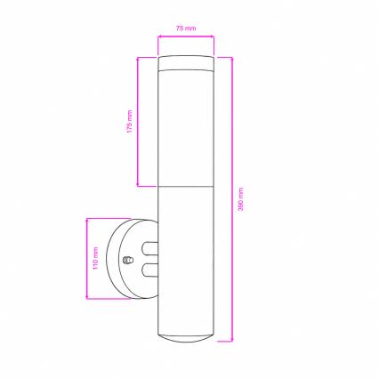 BRILAGI - LED zunanja stenska svetilka ELIA 1xE27/7W/230V 4000K IP44 matni krom