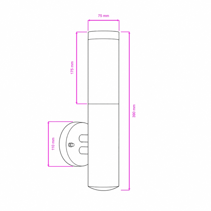BRILAGI - LED zunanja stenska svetilka ELIA 1xE27/7W/230V 4000K IP44 matni krom