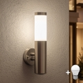 BRILAGI - LED zunanja stenska svetilka ELIA 1xE27/7W/230V 4000K IP44 matni krom