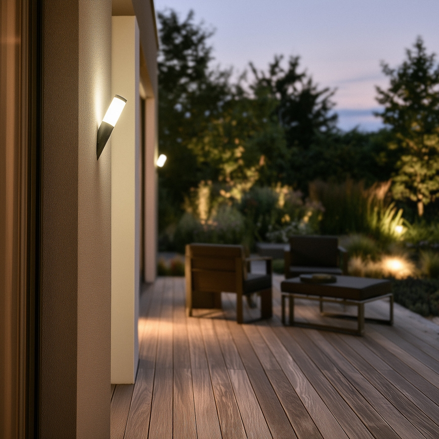 BRILAGI - LED zatemnjiva zunanja stenska svetilka ELIA 1xE27/6W/230V 2700-6500K IP44 Wi-Fi antracit