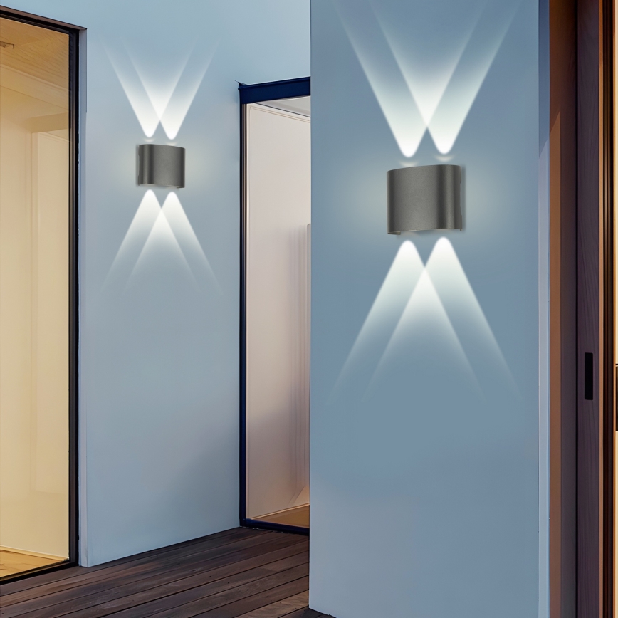 Brilagi - LED Zunanja stenska svetilka FLAREBOX LED/4W/230V antracit IP65
