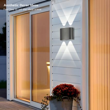 Brilagi - LED Zunanja stenska svetilka FLAREBOX LED/4W/230V antracit IP65