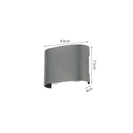 Brilagi - LED Zunanja stenska svetilka FLAREBOX LED/4W/230V antracit IP65