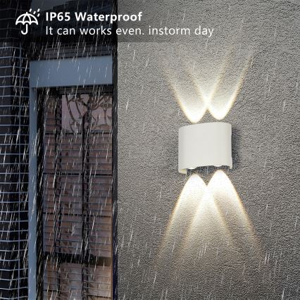 Brilagi - LED zunanja stenska svetilka FLAREBOX LED/4W/230V bela IP65