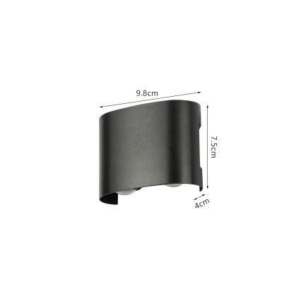 Brilagi - LED zunanja stenska svetilka FLAREBOX LED/4W/230V črna IP65