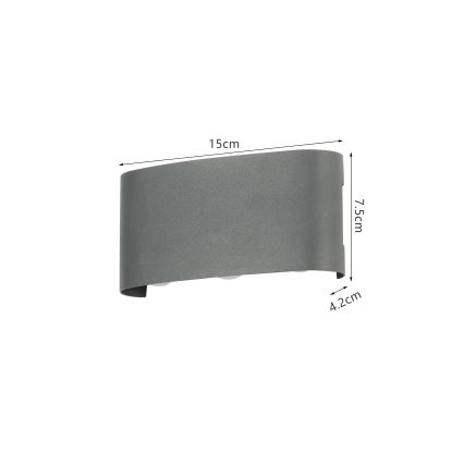 Brilagi - LED Zunanja stenska svetilka FLAREBOX LED/6W/230V antracit IP65