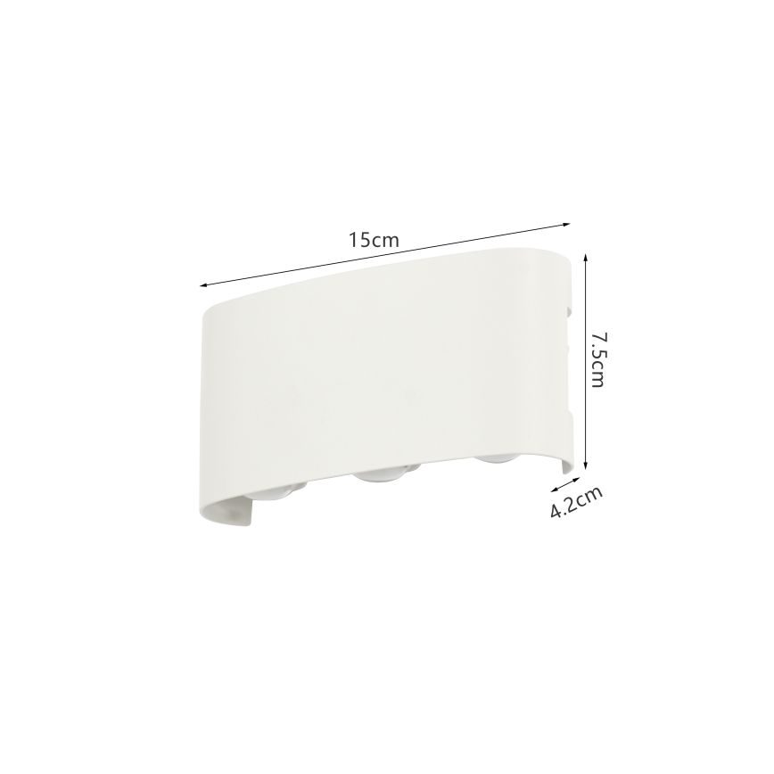 Brilagi - LED zunanja stenska svetilka FLAREBOX LED/6W/230V bela IP65