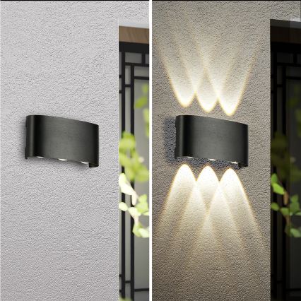 Brilagi - LED zunanja stenska svetilka FLAREBOX LED/6W/230V črna IP65