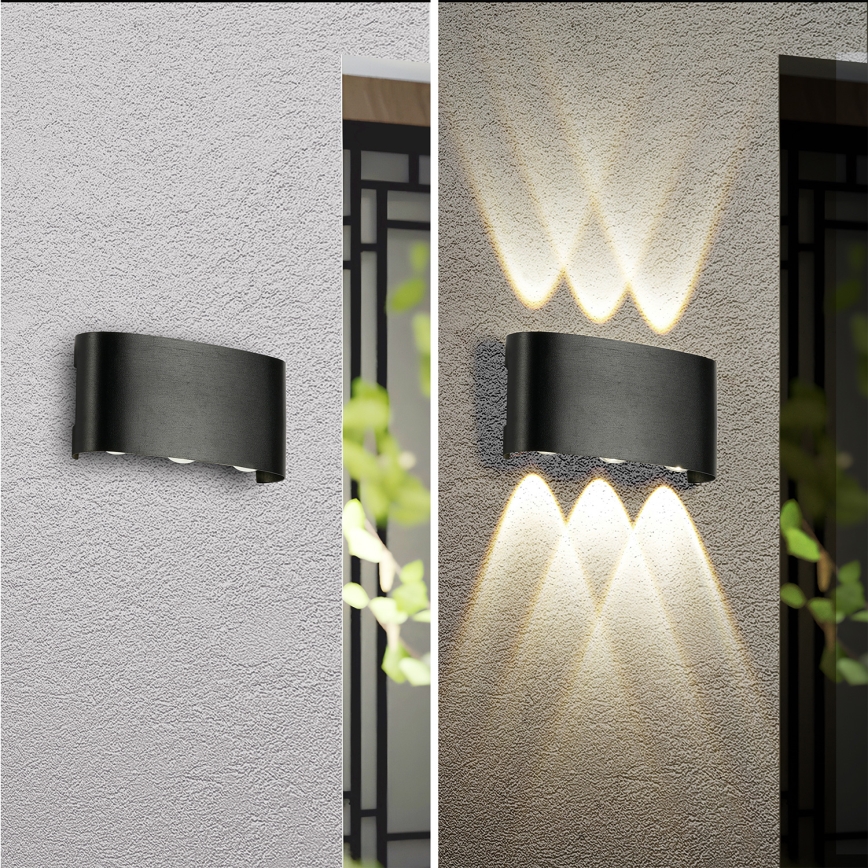 Brilagi - LED zunanja stenska svetilka FLAREBOX LED/6W/230V črna IP65