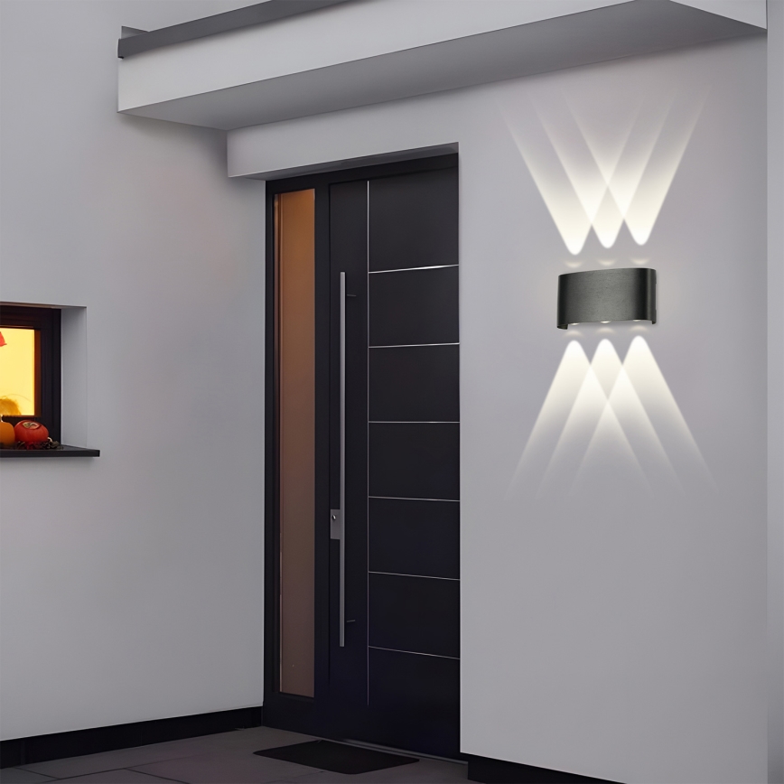 Brilagi - LED zunanja stenska svetilka FLAREBOX LED/6W/230V črna IP65