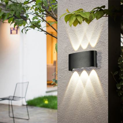 Brilagi - LED zunanja stenska svetilka FLAREBOX LED/6W/230V črna IP65