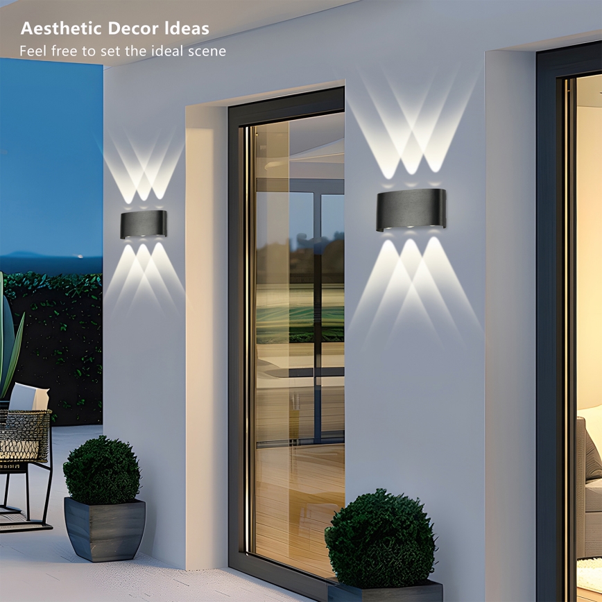 Brilagi - LED zunanja stenska svetilka FLAREBOX LED/6W/230V črna IP65