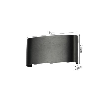 Brilagi - LED zunanja stenska svetilka FLAREBOX LED/6W/230V črna IP65