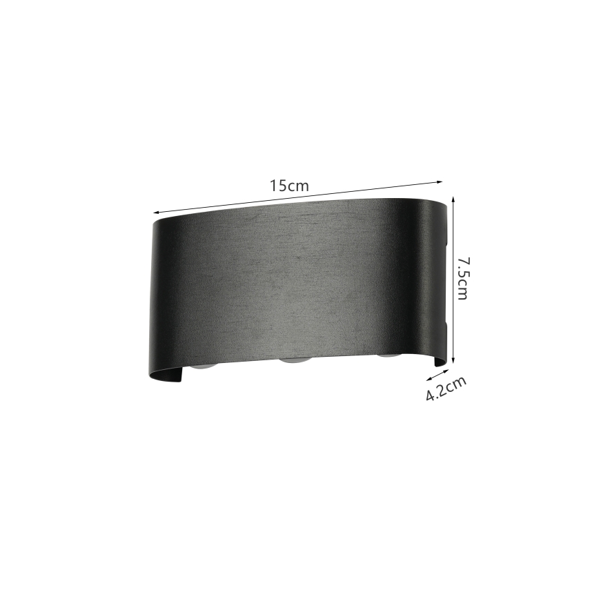 Brilagi - LED zunanja stenska svetilka FLAREBOX LED/6W/230V črna IP65