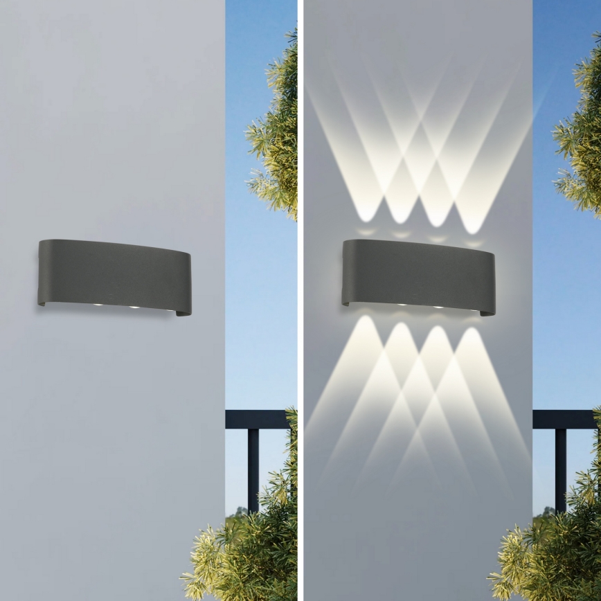 Brilagi - LED zunanja stenska svetilka FLAREBOX LED/8W/230V antracit IP65