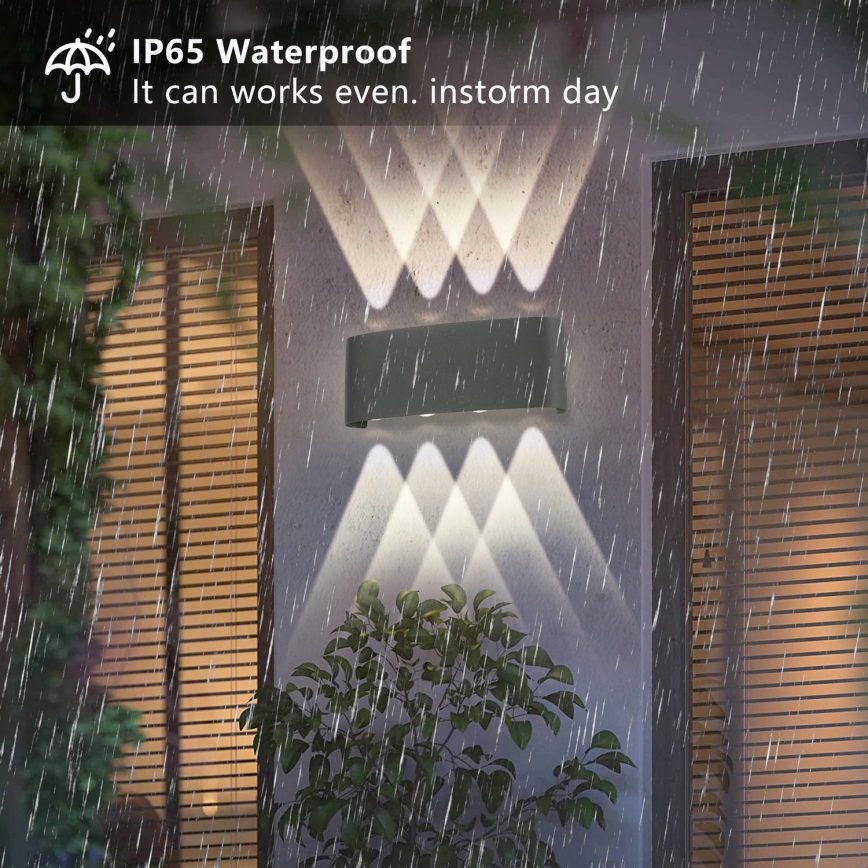 Brilagi - LED zunanja stenska svetilka FLAREBOX LED/8W/230V antracit IP65