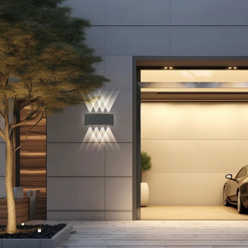 Brilagi - LED zunanja stenska svetilka FLAREBOX LED/8W/230V antracit IP65