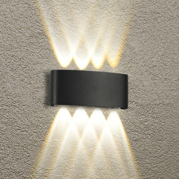 Brilagi - LED zunanja stenska svetilka FLAREBOX LED/8W/230V črna IP65