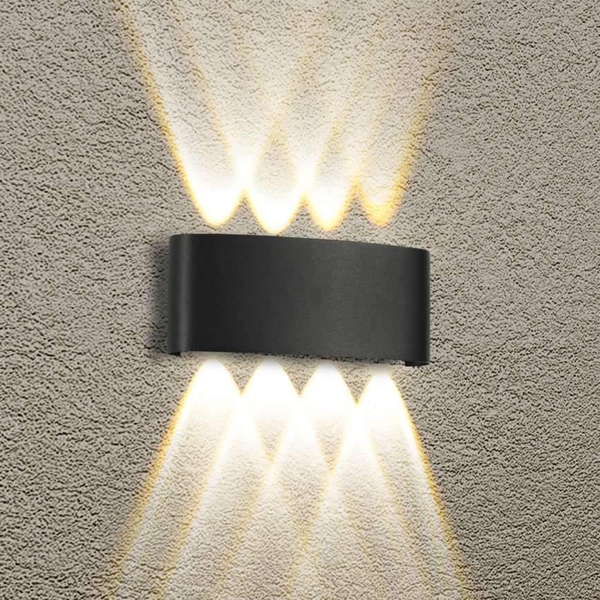 Brilagi - LED zunanja stenska svetilka FLAREBOX LED/8W/230V črna IP65