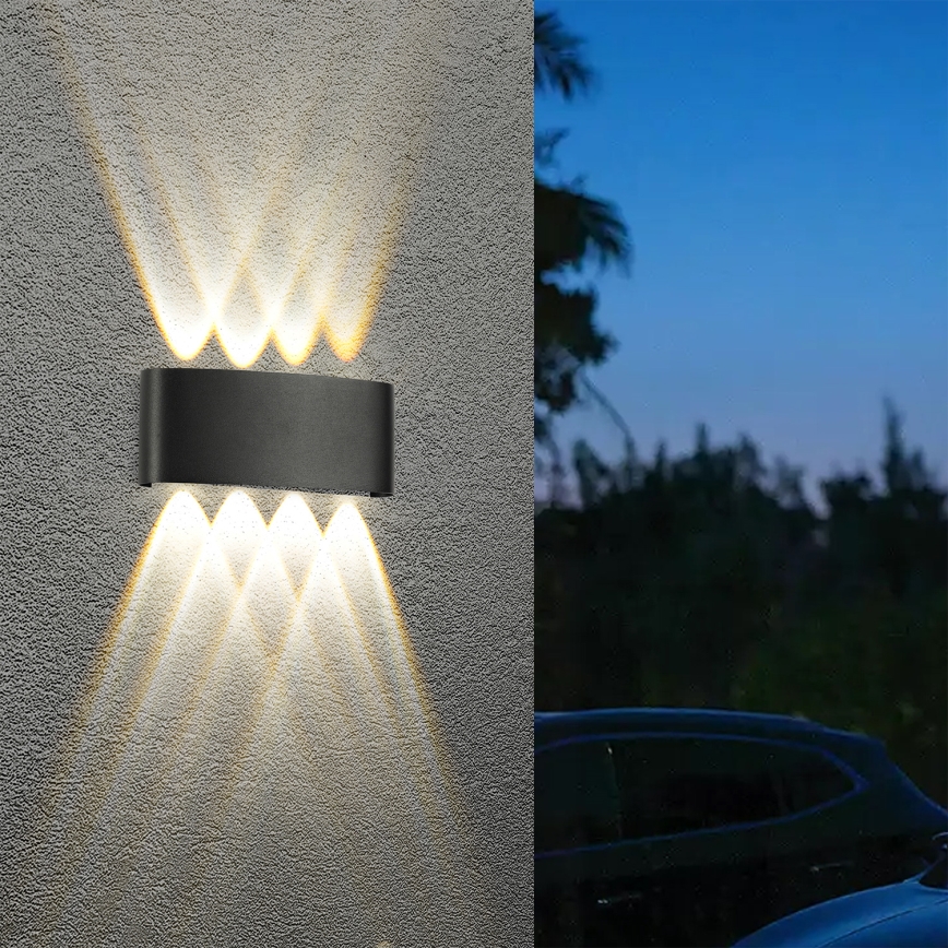 Brilagi - LED zunanja stenska svetilka FLAREBOX LED/8W/230V črna IP65