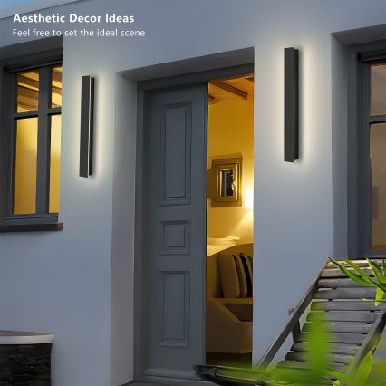 Brilagi - LED zunanja stenska svetilka LINEAR LED/12W/230V 4000K IP65 50 cm črna CRI 90