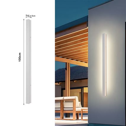 Brilagi - LED zunanja stenska svetilka LINEAR LED/22W/230V 3000K IP65 100 cm bela CRI 90