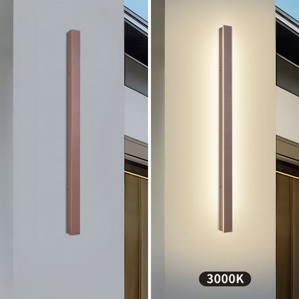 Brilagi - LED zunanja stenska svetilka LINEAR LED/22W/230V 3000K IP65 100 cm rjava CRI 90