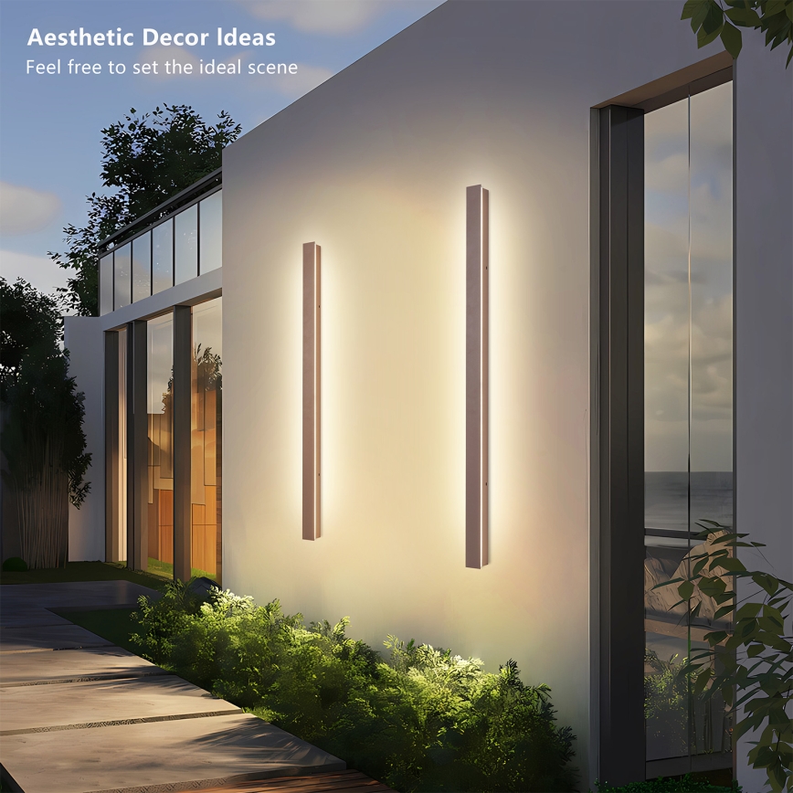 Brilagi - LED zunanja stenska svetilka LINEAR LED/22W/230V 3000K IP65 100 cm rjava CRI 90
