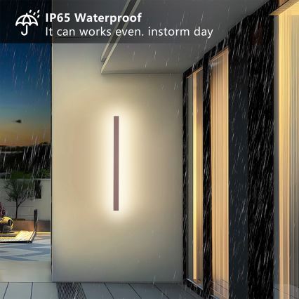 Brilagi - LED zunanja stenska svetilka LINEAR LED/22W/230V 3000K IP65 100 cm rjava CRI 90