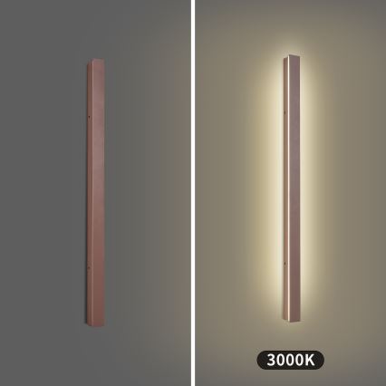 Brilagi - LED zunanja stenska svetilka LINEAR LED/22W/230V 3000K IP65 100 cm rjava CRI 90