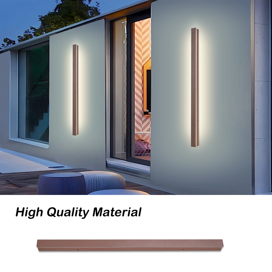 Brilagi - LED zunanja stenska svetilka LINEAR LED/22W/230V 3000K IP65 100 cm rjava CRI 90